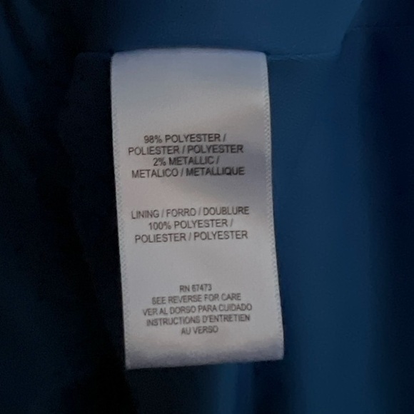 🆕 Taylor Ocean Blue Tweed Mini Dress Petite 12P Party Cocktail Wedding Guest - Picture 11 of 12